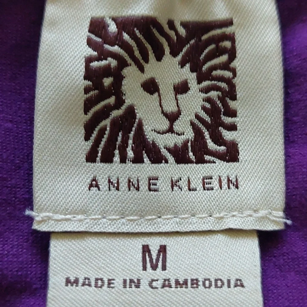 "Anne Klein", size M, purple color tank top, 96% cotton,4% spandex - Picture 4 of 6